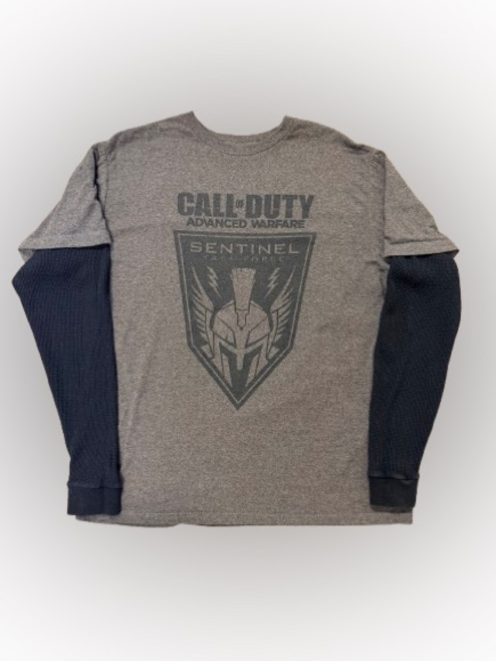 Call of Duty Advanced Warfare Sentinel Men’s Layered Long Sleeve Graphic Shirt L
